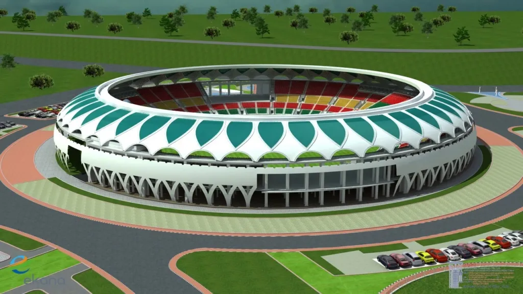 Atal Bihari Vajpayee Ekana Cricket Stadium - Aerial View