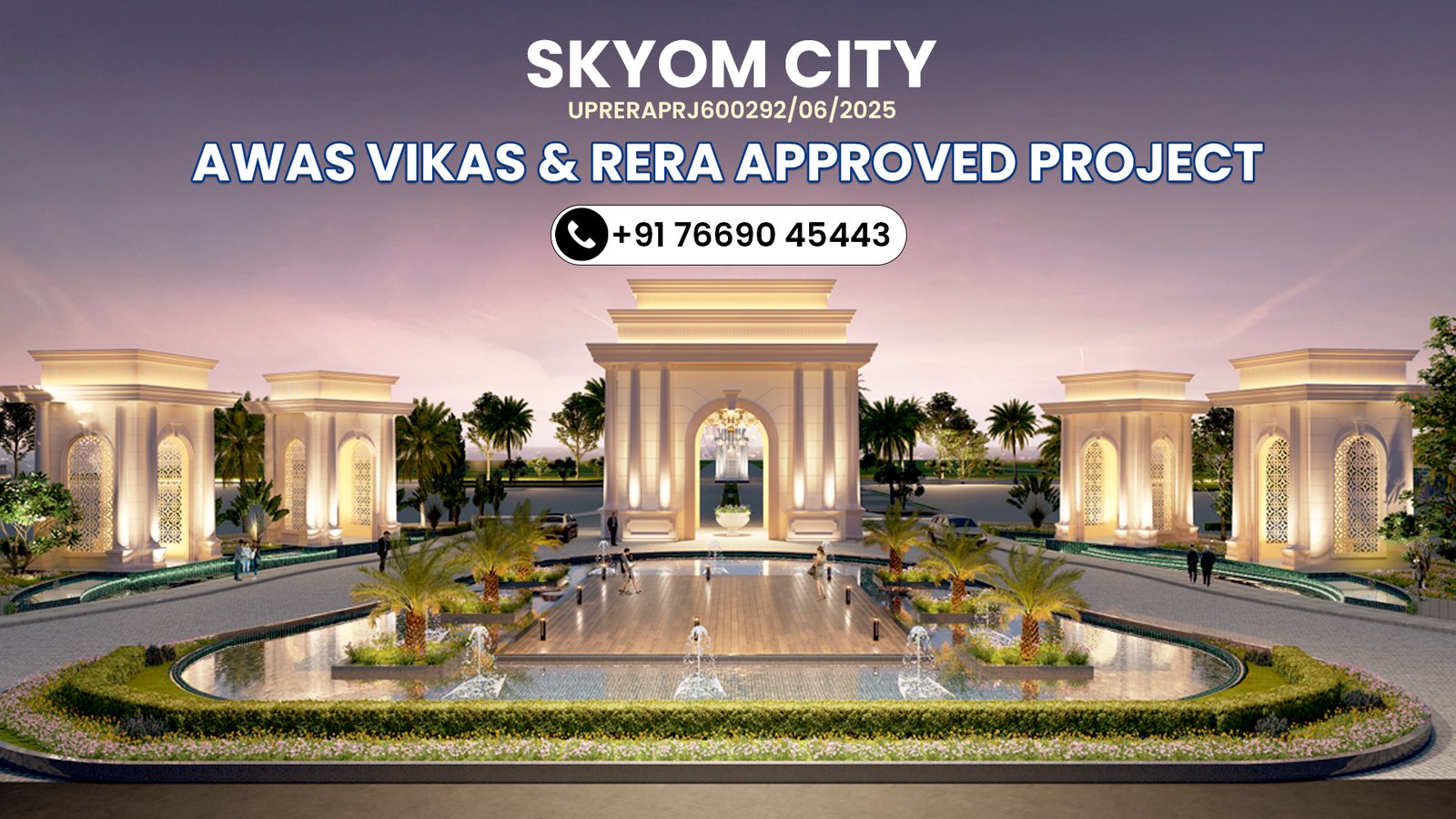 Newly Launched Awas Vikas & RERA Approved Plots and Villa Project in Lucknow Modern amenities at SKY OM City Lucknow